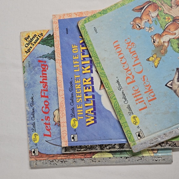 3 Big Little Golden Books 1980s Different Titles Used Condition Children's Read - Picture 2 of 16